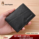 暇步士（Hush Puppies）卡包簡(jiǎn)約商務(wù)證件夾便攜多卡位卡夾證件夾新年禮物 黑色