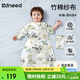 柯斯德尼（kidsneed）嬰兒睡袋春夏竹棉紗布寶寶睡袋新生兒防驚跳睡袋兒童防踢被前6后4
