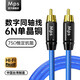 MPS進(jìn)口HiFi發(fā)燒級75歐姆同軸線(xiàn)數字音頻線(xiàn)spdif連接線(xiàn)音響低音炮蓮花頭信號線(xiàn)RCA公對公6N單晶銅M75F M-75F(黃銅鍍金頭)一條線(xiàn) 1米