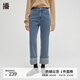 播商場(chǎng)同款藍色窄款直筒牛仔褲女秋季款簡(jiǎn)約氣質(zhì)褲子BDR3KD1876 B59牛仔藍 S