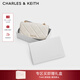 CHARLES&KEITH質(zhì)感菱格鏈條小方錢(qián)包女包包女包生日禮物新年禮物CK6-10680924 Cream奶白色 XS
