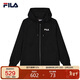 斐樂(lè )FILA斐樂(lè )官方女子【加絨】保暖多彩開(kāi)衫連帽小熊外套 165/84A/M