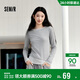 森馬（Semir）長(cháng)袖T恤女不對稱(chēng)假兩件2025秋季小心機修身拼色衣服10A525101001