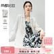 尚都比拉職業(yè)通勤西服女春秋氣質(zhì)百搭外套易打理高級感小西裝 云白 L 