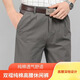 樸祺夏季薄款純棉雙褶寬松休閑褲男士中老年高腰深襠加肥加大商務(wù)男褲 深灰色 【夏季薄款】 38 碼3尺0腰圍