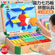 翎喏英國品牌磁力拼圖七巧板幾何積木寶寶益智力玩具男孩女孩生日禮物 【大號】220粒（可拼6000+圖形+120頁(yè)題卡+拼搭題冊) 禮盒裝【適合2-6歲】?jì)和瘑⒚山叹? title=