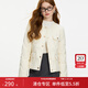 范思藍恩輕薄短款小香風(fēng)羽絨服女秋冬2024新款圓領(lǐng)時(shí)尚外套14103 梔子白 S