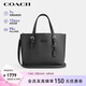 蔻馳（COACH）【品牌直供】女士MOLLIE中號手提斜挎托特包黑色CV966禮物