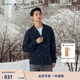 Tommy Hilfiger【純羊毛】秋冬男裝商務(wù)休閑青年棒球領(lǐng)羊毛衫針織開(kāi)衫外套 深藍色DV6 S  （推薦：120-135斤）