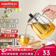 金灶（KAMJOVE）泡茶壺飄逸杯 耐熱玻璃茶具功夫辦公室花茶壺 茶水分離杯茶壺家用 A-19加長(cháng)濾籃 750ml