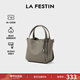 拉菲斯?。↙a Festin）包包女包新款單肩斜挎手提頭層牛皮菜籃子包送媽媽生日情人節禮物 大象灰 【頭層牛皮版 JD專(zhuān)供】