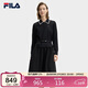 FILA 斐樂(lè )官方楊冪同款女子連衣裙2025年時(shí)尚休閑寬松收腰翻領(lǐng)連身裙