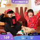 安踏兒童衛衣男童套頭衫2026紅色新年馬年保暖加絨拜年服A52618739