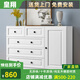 皇翔（HUANGXIANG） 五斗柜實(shí)木儲物柜臥室簡(jiǎn)約現代五斗櫥收納柜子客廳柜 五斗加門(mén)（長(cháng)110cm*高85cm）