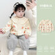 波步（BORBOON B）寶寶套裝2026春裝新款女童分體三件套嬰幼兒針織外套開(kāi)衫春季衣服 【單件】6715杏 90