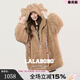 LALABOBO【商場(chǎng)同款】毛絨25年冬新潮原創(chuàng  )開(kāi)襟巨好看玩偶小熊百搭衛衣外套 咖色 M