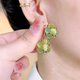 【女神節福利】貓眼石花籃耳環(huán)小眾高級感2026爆款輕奢耳釘洋氣 碧綠色貓眼石鑲鉆提籃耳扣【禮盒款】