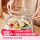 格娜斯雙耳透明耐熱玻璃碗大號帶蓋微波爐專(zhuān)用碗湯碗面碗沙拉碗餐具1.5L