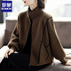 羅蒙（ROMON）中老年女裝春秋大碼時(shí)尚40歲50外套媽媽秋裝洋氣2024新款上衣服 AQYibPLY601 咖色 L （建議100-115斤）