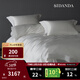 SIDANDA140支進(jìn)口匹馬棉四件套全棉簡(jiǎn)約純白色套件輕奢純棉床品 霽月白 床單款 建議200*230cm被芯 適用1.5米床
