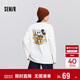 森馬（Semir）迪士尼合作系列長(cháng)袖T恤女春季中長(cháng)款寬松落肩上衣101125101003