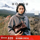 紅谷（HONGU）包包女油蠟牛皮單肩腋下包hobo包斜挎手提包 情人節送女友