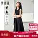 梵希蔓黑色法式優(yōu)雅超好看連衣裙女春夏季新款百搭顯瘦圓領(lǐng)無(wú)袖小黑裙 M