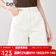 百圖betu女裝2025夏季新款牛仔褲夏日多色環(huán)保水洗牛仔短褲女2503T77 白色 L