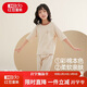 紅豆兒童睡衣夏季薄款男女童彩棉質(zhì)家居服天然綿柔A類(lèi)短袖套C3306 165