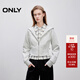 ONLY2025秋季新款舒適顯瘦修身連帽插肩短款長(cháng)袖衛衣女|12539R001 G19 淺灰紗色 M