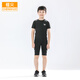 橙火兒童速干衣訓練服套裝夏季男童女童緊身衣籃球足球跑步運動(dòng)套裝新 黑色 160碼（建議150-160cm 75-85斤）