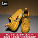 Lee男鞋設計感增高休閑鞋男士時(shí)尚經(jīng)典板鞋厚底運動(dòng)鞋百搭鞋子男潮鞋 土黃 42 【偏大/請拍小一碼】