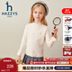 哈吉斯（HAZZYS）品牌童裝女童打底衫秋新品舒適彈力半高領(lǐng)簡(jiǎn)約時(shí)尚打底衫 奶油色 165
