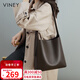viney牛皮包包女包大容量水桶包輕奢單肩子母包生日禮物品牌送女友老婆