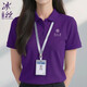 境潤紫色冰絲polo衫工作服定制logo校園學(xué)生會(huì )班服文化衫短袖t恤工裝 【冰感透氣】紫色 S