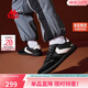 卡帕（Kappa）背靠背男鞋輕便薄款德訓鞋子男春季運動(dòng)休閑板鞋男 黑色 42