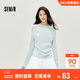 森馬（Semir）長(cháng)袖T恤女短款薄款純色設計感2025秋修身蕩領(lǐng)套頭衫107625101001