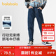 巴拉巴拉童裝兒童褲子男童長(cháng)褲秋冬裝寶寶直筒褲加絨時(shí)尚潮酷