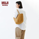 MUJI 紙編 托特包 挎包 女包 包包 輕便 手提包編織包通勤 新品 淺棕色 大 底部直徑25*高25cm