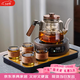 憶壺茶（YIHUTEA）玻璃煮茶壺2025新款電陶爐套裝家用多功能燒水養生壺大容量茶具 【煮茶7件套】煙灰壺+數顯木紋爐+4杯+茶盤(pán)