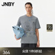 JNBY/江南布衣春夏T恤女城市刺繡印花寬松圓領(lǐng)棉質(zhì)短袖5P3112200 072/中雜灰 M