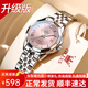 歐利時(shí)（OLEVS）瑞士認證品牌手表女機械表高檔女士手表時(shí)尚百搭女表情人節禮物女 升級加強版/銀粉鋼帶+終身保