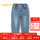 巴拉巴拉童裝男童褲子兒童秋裝牛仔褲大童休閑長(cháng)褲 牛仔中藍88201 160 cm