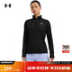 安德瑪（Under Armour）UA秋冬Tech?女子羅紋訓練運動(dòng)長(cháng)袖T恤1389857 黑色001 L