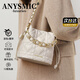 ANYSMIC奢侈品牌包包女包2026新款時(shí)尚單肩斜挎包鏈條水桶手提包小拎包 米白色【專(zhuān)屬禮盒包裝】