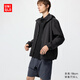 優(yōu)衣庫男裝女裝便攜式防紫外線(xiàn)連帽外套/防曬服26春夏新款482210 09 黑色 L