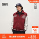 森馬（Semir）新年騏驥紅丨夾克男26春季學(xué)院風(fēng)棒球服情侶復古紅色外套商場(chǎng)同款
