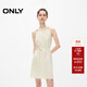 ONLY夏季時(shí)尚潮流短款掛脖系帶收腰連衣裙女|124207077 A06 急流白色 M (165) 84A