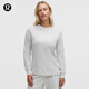 lululemon丨All Yours 女士棉混紡長袖 T 恤 LW3KI6S 雜色核心超淺灰 M