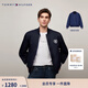 Tommy Hilfiger【雙面穿】秋冬男女休閑美式學(xué)院滿(mǎn)印棒球領(lǐng)飛行員夾克外套 藏青色/深藍色DW5 L （推薦：150-165斤）